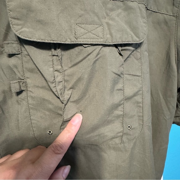 Magellan Outdoors Green Casual Button Down Shirt Short Sleeve - Picture 5 of 16